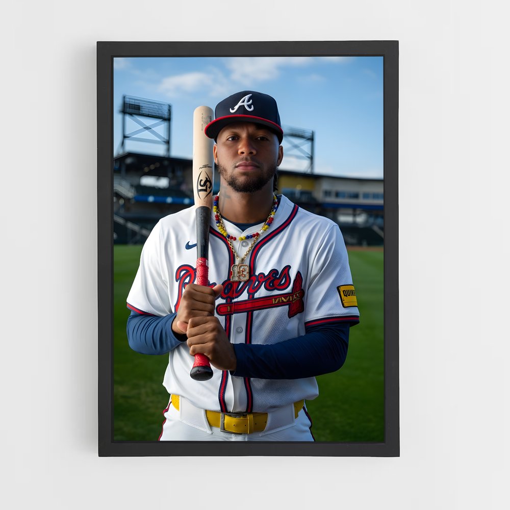 Poster Ronald acuna excitation – affiche Baseball (vue 2)